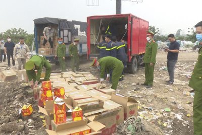 Huyện Thường Tín: Tiêu hủy gần 7 tấn pháo nổ