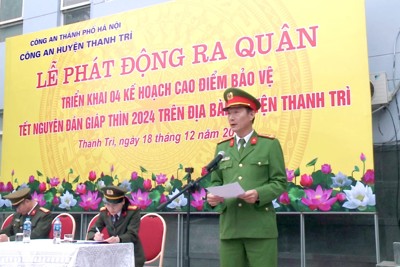 Công an huyện Thanh Trì mở đợt cao điểm tấn công, trấn áp tội phạm