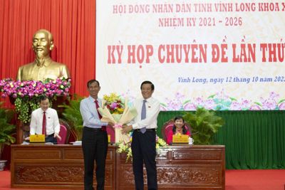 Phê chuẩn ông Đặng Văn Chính giữ chức vụ Phó Chủ tịch UBND tỉnh Vĩnh Long