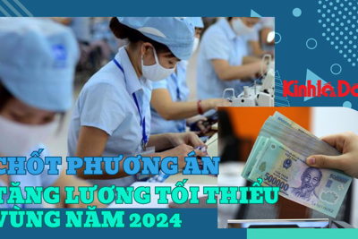 Chốt phương án tăng lương tối thiểu vùng năm 2024 