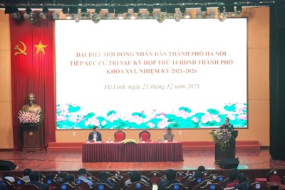 Đại biểu HĐND TP Hà Nội tiếp xúc cử tri huyện Mê Linh