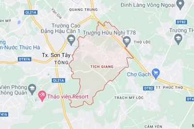 Gần 1.500m2 đất tại huyện Phúc Thọ sắp được đấu giá, khởi điểm từ 16 triệu/m2