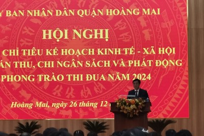 Quận Hoàng Mai giao Kế hoạch chỉ tiêu kinh tế xã hội năm 2024