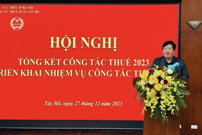 Chi cục Thuế quận Tây Hồ hoàn thành xuất sắc nhiệm vụ năm 2023