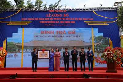 Móng Cái: Đình Trà Cổ đón nhận Bằng xếp hạng Di tích quốc gia đặc biệt