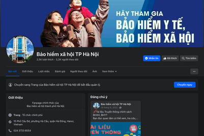 Hơn 3.200 người theo dõi, hàng nghìn lượt like, chia sẻ fanpage của BHXH Hà Nội