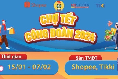 Chợ Tết Công đoàn 2024 mở phiên giao dịch online, hỗ trợ người lao động