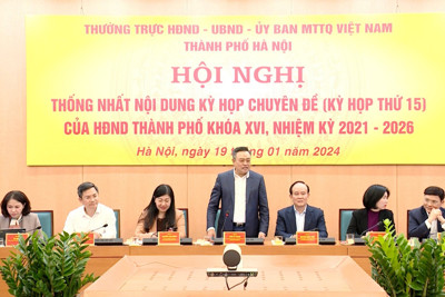 Thống nhất nội dung Kỳ họp chuyên đề tháng 3/2024 của HĐND Thành phố Hà Nội