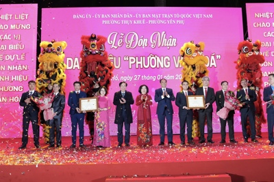 Quận Tây Hồ có thêm 2 phường đạt danh hiệu “Phường Văn hoá”