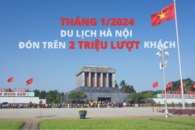 Tháng 1/2024, Hà Nội đón trên 2 triệu lượt khách du lịch