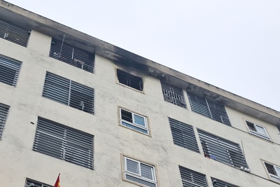 Nghệ An: Cháy căn hộ tầng bảy chung cư Tecco