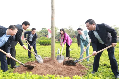 Lãnh đạo Thành phố Hà Nội tham dự Tết trồng cây tại huyện Mê Linh
