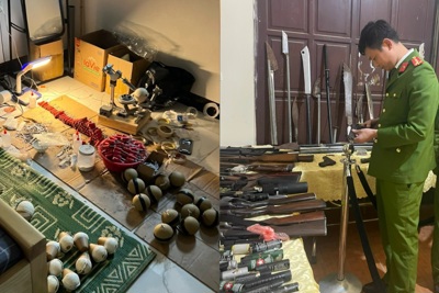 Hà Nội: Thu giữ hàng nghìn vũ khí, vật liệu nổ và công cụ hỗ trợ