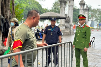 Bảo đảm an ninh trật tự đền Quán Thánh