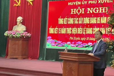 Huyện Phú Xuyên xóa tên 19 đảng viên và cho 5 đảng viên ra khỏi Đảng