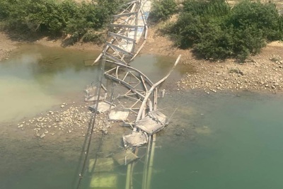 Nghệ An: Sập cầu treo Kẻ Nính ở xã miền núi Châu Hạnh 