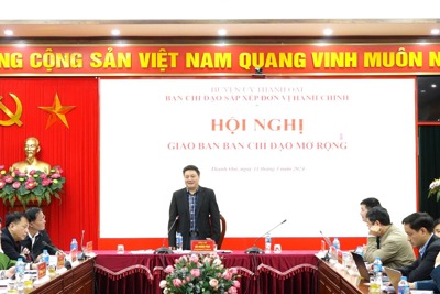 Huyện Thanh Oai: Khẩn trương, bài bản sắp xếp đơn vị hành chính cấp xã