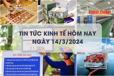 Tin tức kinh tế ngày 14/3/2024: Giá vàng tăng trở lại, giá USD giảm