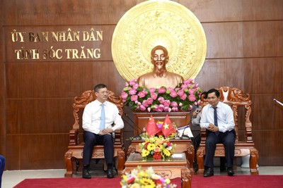 Tổng lãnh sự quán Trung Quốc chào xã giao lãnh đạo tỉnh Sóc Trăng