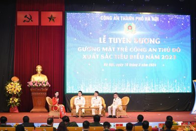 Tuyên dương 10 gương mặt trẻ Công an Thủ đô xuất sắc tiêu biểu năm 2023