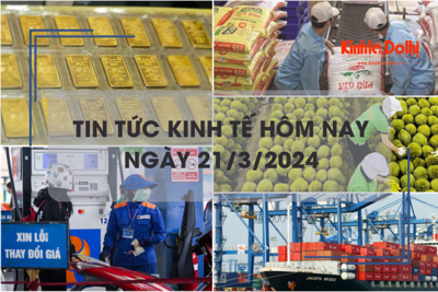 Tin tức kinh tế ngày 21/3/2024: Giá vàng giảm sâu, xăng dầu đồng loạt tăng mạnh