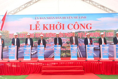 Khởi công tuyến đường gần 800 tỷ đồng ở huyện Mê Linh