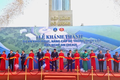 Khánh thành hệ thống thuỷ lợi Bắc Nghệ An do JICA hỗ trợ nâng cấp