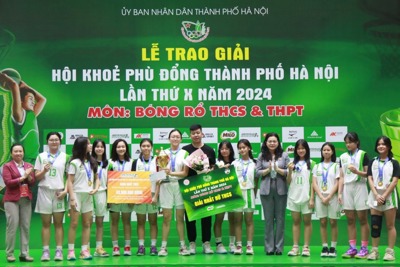 86 đội tranh tài môn bóng rổ tại Hội khỏe Phù Đổng thành phố Hà Nội