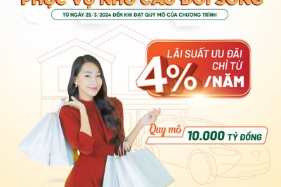 Ưu đãi khách hàng vay vốn với lãi suất cho vay ngắn hạn chỉ từ 4,0%/năm