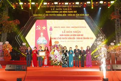 Xã Dương Xá, huyện Gia Lâm đón nhận Huân chương Lao động hạng Nhì