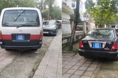 Hà Tĩnh: Xác minh hình ảnh hai ô tô biển số xanh giống nhau