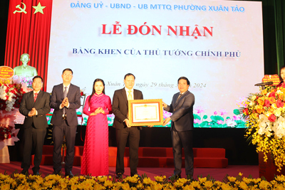 Quận Bắc Từ Liêm: phường Xuân Tảo được nhận Bằng khen của Thủ tướng Chính phủ