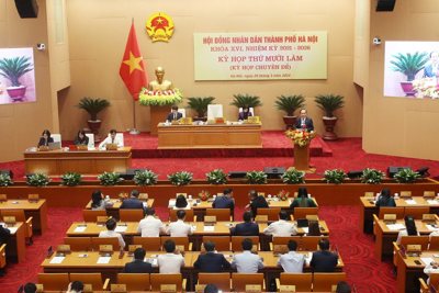 HĐND TP Hà Nội khai mạc Kỳ họp chuyên đề, xem xét 4 nhóm nội dung