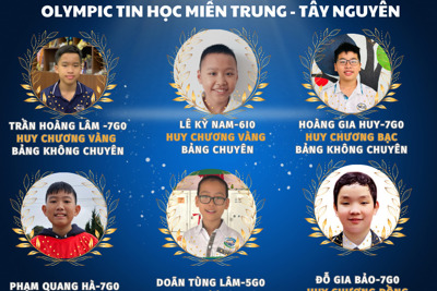 Trường Liên cấp Newton giành 6 huy chương tại Olympic Tin học miền Trung- Tây Nguyên