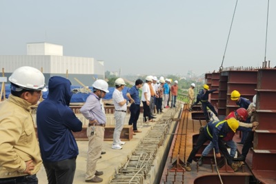 Cầu vượt đường sắt tại thành phố Vĩnh Yên sẽ thông xe trong tháng 9/2024