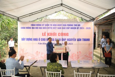 Hà Nội khởi công xây dựng, sửa chữa 725 nhà cho hộ nghèo, hộ cận nghèo