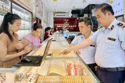 Đồng loạt kiểm tra 3 cơ sở kinh doanh vàng trên địa bàn TP Hà Nội