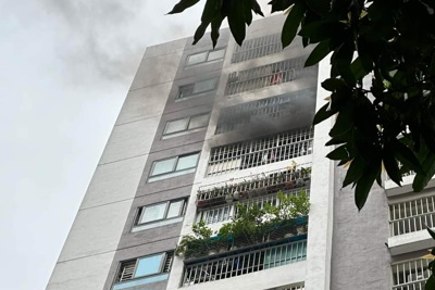 Nghệ An: xảy ra cháy tại chung cư tại TP Vinh