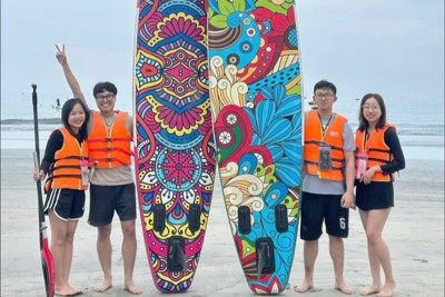 Lần đầu tiên tổ chức lễ hội Festival chèo thuyền súp tại đảo Phú Quý
