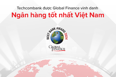 Techcombank  được Global Finance vinh danh là ngân hàng tốt nhất Việt Nam