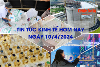 Tin tức kinh tế ngày 10/4/2024: giá vàng nhẫn lập đỉnh mới trong tháng 4