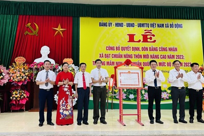 Huyện Thanh Oai: xã Đỗ Động đạt chuẩn nông thôn mới nâng cao