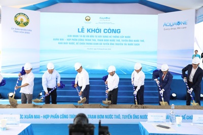 Khởi công dự án cấp nước cho phía Nam TP Hà Nội và tỉnh Hòa Bình