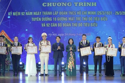 Hà Nội công bố danh sách 10 gương mặt trẻ Thủ đô tiêu biểu năm 2023