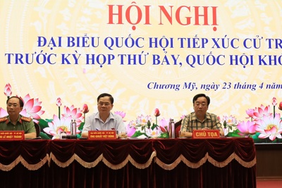 Đại biểu Quốc hội Đoàn Thành phố Hà Nội tiếp xúc cử tri huyện Chương Mỹ