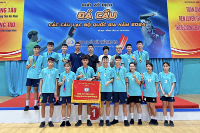 Giải vô địch đá cầu các CLB quốc gia: Bắc Giang xếp thứ nhì toàn đoàn