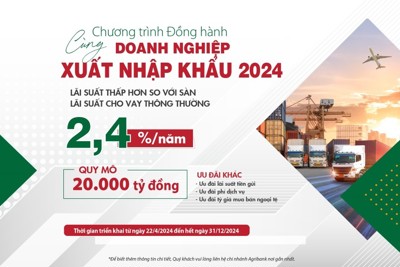 Agribank cung vốn ưu đãi dành cho doanh nghiệp xuất nhập khẩu