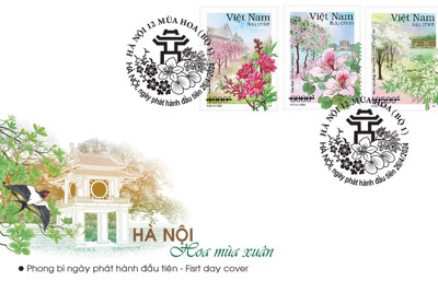 Phát hành bộ tem “Hà Nội 12 mùa hoa”