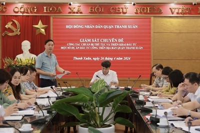 Quận Thanh Xuân giám sát, đẩy nhanh tiến độ các dự án đầu tư công