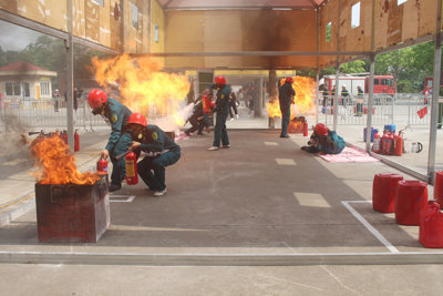 Sôi nổi hội thi “Tổ liên gia an toàn phòng cháy chữa cháy” huyện Đan Phượng